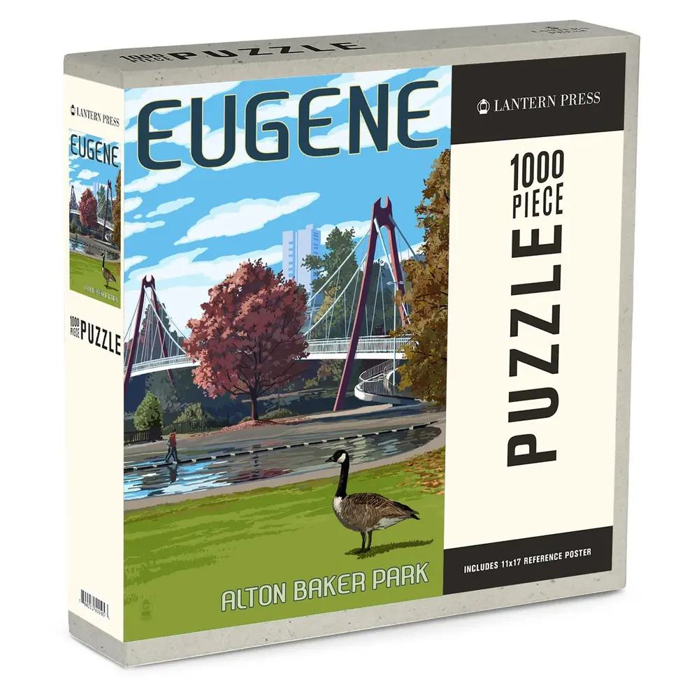 Eugene, Puzzle, Gifts, Lantern Press, City scene, 749761
